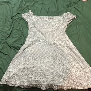 Gray textured mini dress Size L